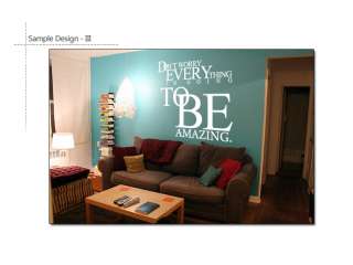 Typography Wall Decor Sticker Vinyl Decal Quote Sayings  