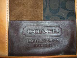 Authentic Large Coach Purse Handbag Tote Shoulder Signature Patchwork 