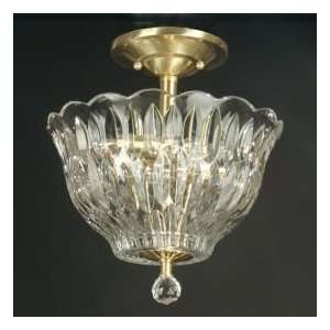 Dale Tiffany Crystal Flush Mount With Three lights in Light Antique 