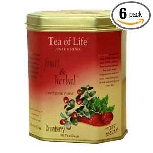 Tea Of Life Herbal Tea Series, Cranberry, 40 Count, 2.1 Ounce Tins 