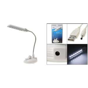   White LED USB Flexible Suction Cup Notebook Desk Lamp: Home & Kitchen