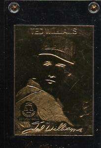 Ted Williams Gold Performance Limited Edition Gold Card Splendid 