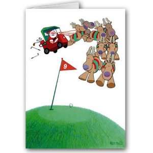  Coming In For A Landing Christmas card   Golf 12 cards/ 13 