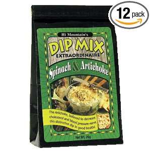 Hi Mountain Jerky Spinach & Artichoke Dip Mix, 26 Gram Bags (Pack of 