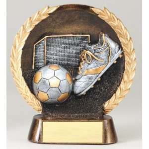    Silver Soccer High Relief Series Award Trophy: Sports & Outdoors