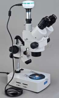 Trinocular 3.5x 90x Zoom Stereo Microscope with 2.0MP Digital Camera 