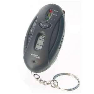 Alcohol Breath Tester with Keychain, Timer, LED Flashlight 