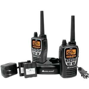 New   MIDLAND GXT2000VP4 50 CHANNEL GMRS RADIO PAIR PACK WITH DROP IN 