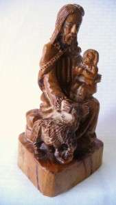 Christ Child Lamb Wooden Figurine Church Decor Religion  