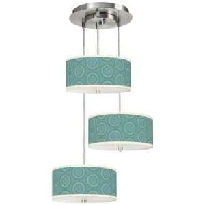  Blue Calliope Linen 3 in 1 Drum Shade Giclee Pendant: Home 