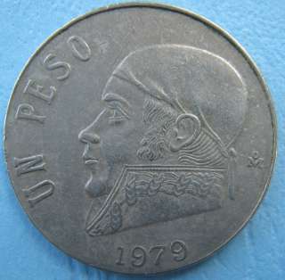 1979 Mexico UN Peso One Peso Circulated Coin  