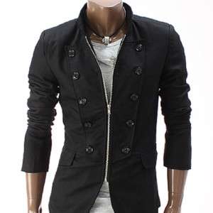 unghea Mens Zipper Jacket Blazer BLACK (GAK07)  