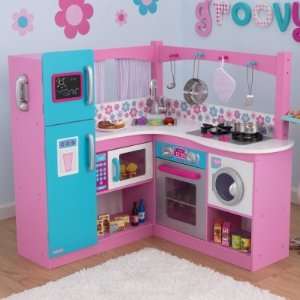    KidKraft Groovy Corner Kitchen with Play Food Toys & Games