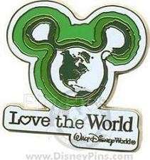 Disney Pin ~ Love the World Mickey Earth Icon WDW ~ NEW  