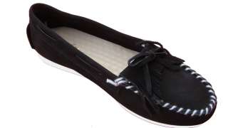 NIB LADY Leather Comfort Loafers Flats Shoes, Black  