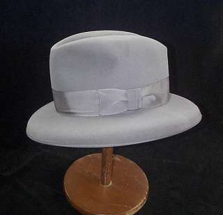   PERSONAL GRAY FEDORA STETSON HAT NOTARIZED LETTER IN COLD BLOOD