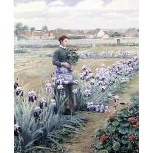  The Flower Fields by Ridgway Knight. Size 13.25 X 16.00 
