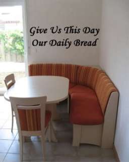 Wall Lettering Give Us This Day Daily Bread Vinyl Quote  
