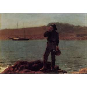  Oil Painting Calling the Pilot Winslow Homer Hand 