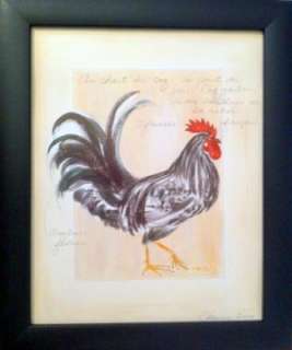 Framed Rooster Hen Chicken Kitchen Home Decor prints  