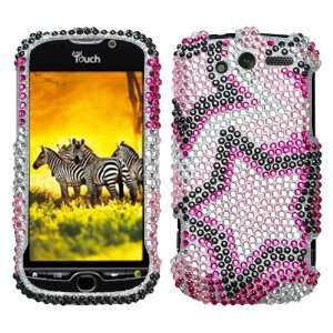  Twin Stars Diamante Protector Cover for HTC myTouch 4G 