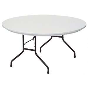   inch Standard Height Round Blow Molded Folding Table: Home & Kitchen