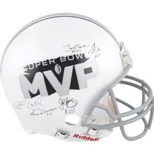 Super Bowl MVP Autographed Helmet  Details: 6 Signatures:  