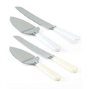  Cheap Wedding Cake Knife and Server Pearl w/Floral 