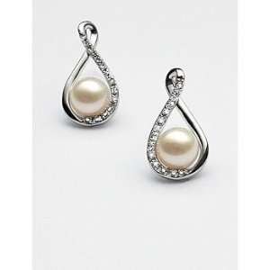  pearl & diamond earrings Jewelry