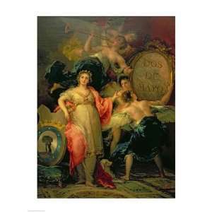 Allegory of the City of Madrid, 1810 Finest LAMINATED Print Francisco 
