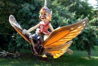 PIXIE RIDING ON MONARCH BUTTERFLY ANTHONY FISHER