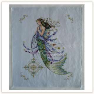 Shimmering Mermaid   PREORDER COMPLETED CROSS STITCH  