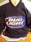 bud light beer hockey jersey adult xl sewn budweiser returns