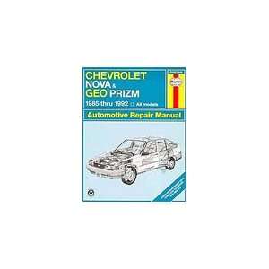  Haynes Repair Manual for 1990   1992 Geo Prizm: Automotive