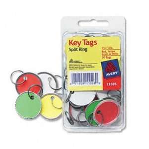  Avery® Metal Rim Key Tags TAG,KEY,MTL RIM,50/PK,AST (Pack 