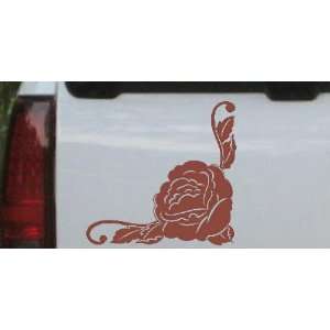 Rose Inside Corner Flowers And Vines Car Window Wall Laptop Decal 