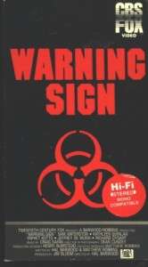 Warning Sign Kathleen Quinlan, Sam Waterston VHS  