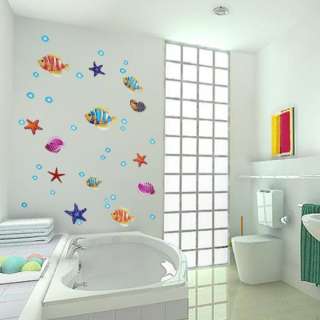 Removable Sea World Bathroom Kitchen Mural Wall Vinyl Sticker Decal 