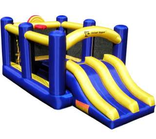   bounce house climbing wall to the racing slide constant flow forced