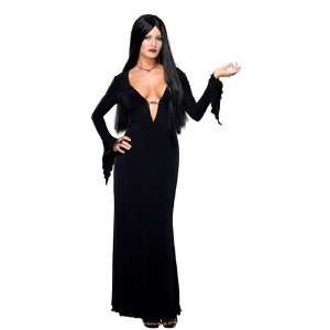 FANCY DRESS = Morticia Addams Adult Costume Size SMALL=  