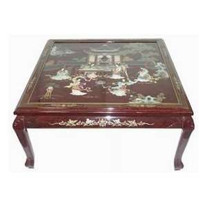   Red Lacquer Square Coffee Table ( French Red Coffee Table ): Home