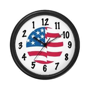  American Flag Backwards Clock Funny Wall Clock by 