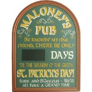  Personalized Wood Sign   St. Patricks Countdown
