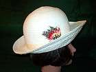 Vintage Adolfo II New York Paris Rafia Straw Bowler Style Hat Size 6 