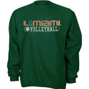   Hurricanes Green Volleyball Crewneck Sweatshirt