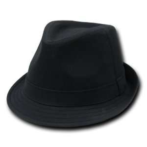   BLACK Basic demanded Cotton Fedora HAT HATS CAP CAPS SMALL / MEDIUM