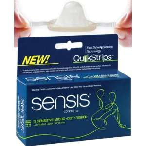 Sensis Sensis Micro Dot Rib lubricated Latex Condoms 12 ct