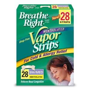 Breathe Right Nasal Strips, Mentholated Vapor Strips for Cold 