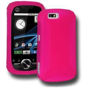 High Quality Amzer Silicone Skin Jelly Case Hot Pink For Motorola I1 