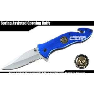   Assisted Emergency Tanto Tactical Knife Air Force: Sports & Outdoors